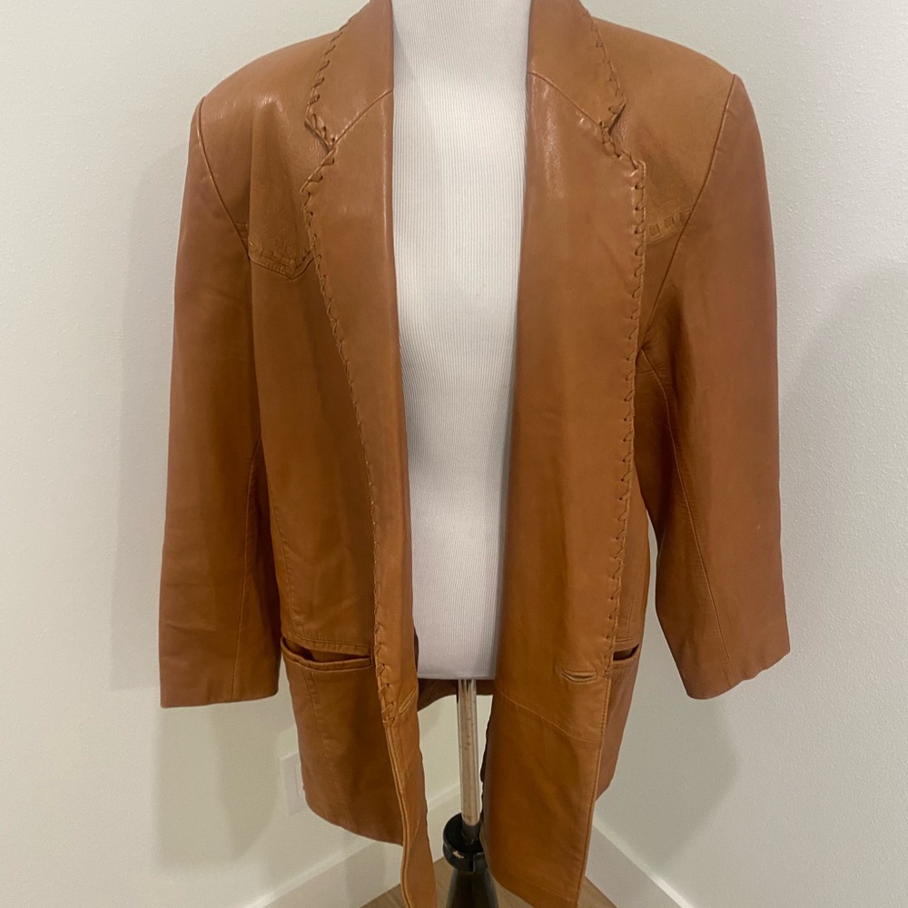 Women's Tan Leather Jacket